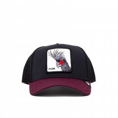 Cappello Punk GOORIN BROS Pappagallo Nero-Bordeaux