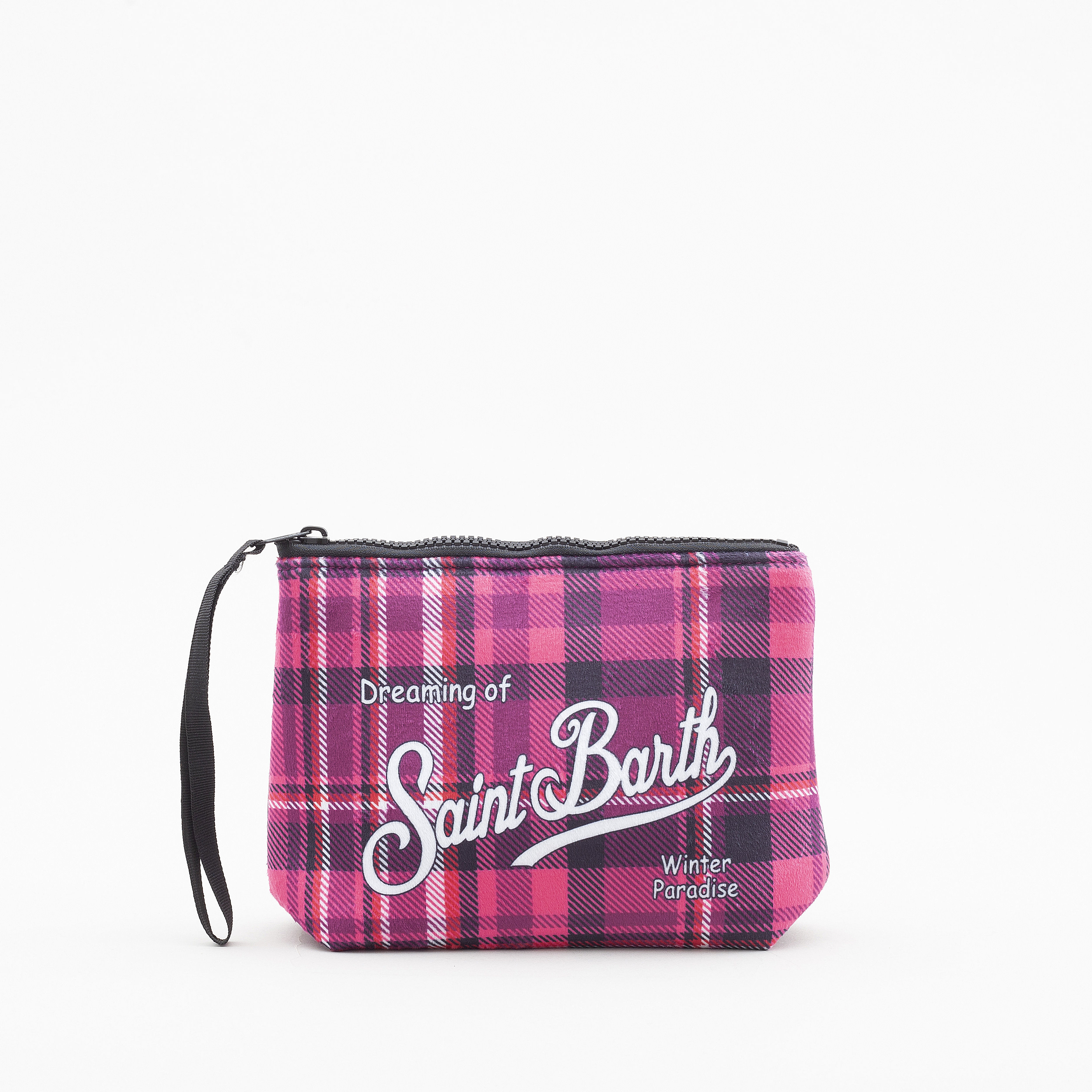 Pochette Aline W Tartan 7745 MC2 SAINT BARTH Fuxia