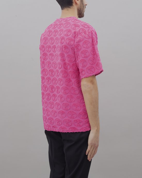 T-shirt A0705 MOSCHINO uomo Fuxia