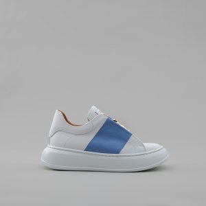 Sneakers 4100 donna VIA ROMA 15 Bianco-Celeste