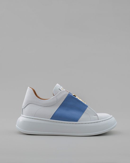 Sneakers 4100 donna VIA ROMA 15 Bianco-Celeste