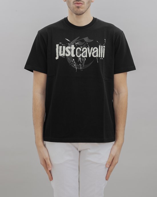 T-shirt 76OAHG11 CJ318 uomo JUST CAVALLI Nero