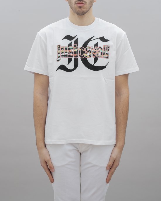 T-shirt 76OAHG12 CJ318 uomo JUST CAVALLI Bianco