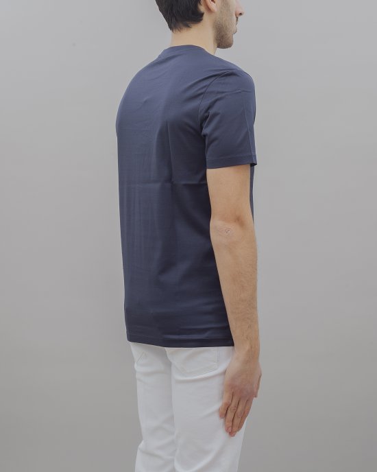 T-shirt L1TSS246497 uomo LOWBRAND Blu notte