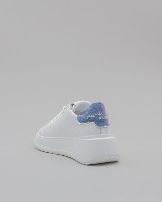 Sneakers BJLD VDD1 Tres Temple Low Woman donna PHILIPPE MODEL Bianco-Denim