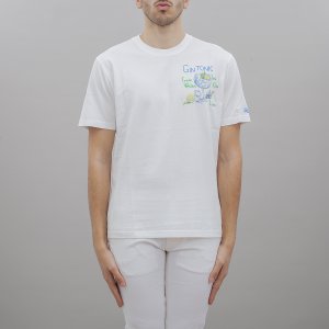 T-shirt man Gin Glass 01N EMB MC2 SAINT BARTH uomo Bianco