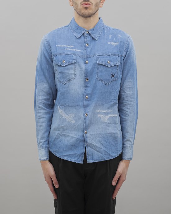 Camicia UMP24081CA uomo JOHN RICHMOND Denim chiaro