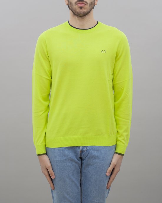 Maglioncino K34108 uomo SUN68 Lime