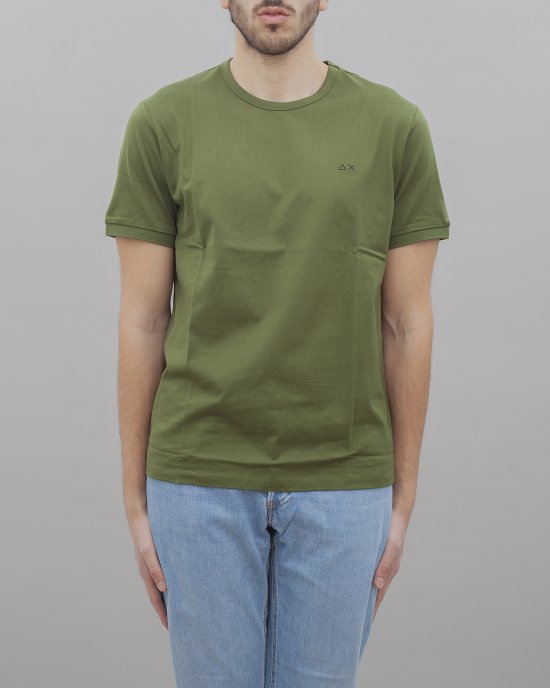 T-shirt T34129 uomo SUN68 Verde scuro