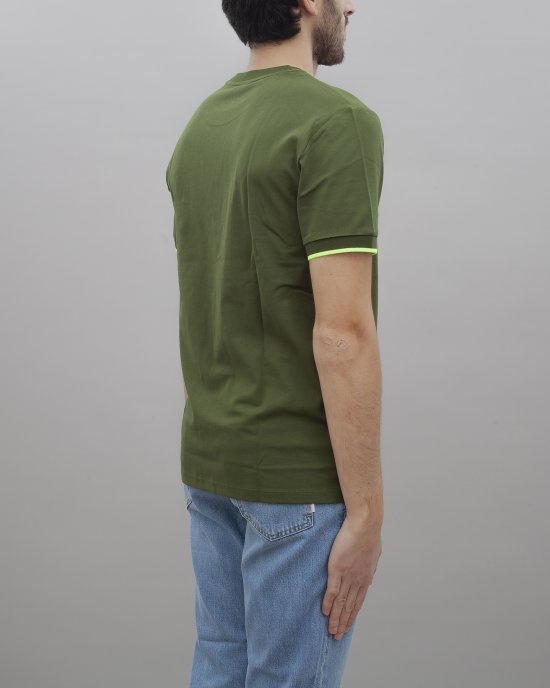 T-shirt T34124 uomo SUN68 Verde scuro