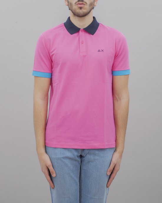 Polo A34115 uomo SUN68 Fuxia