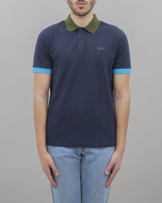 Polo A34115 uomo SUN68 Navy Blue