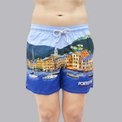 Costume Gustavia Placed Print Portofino View uomo MC2 SAINT BARTH Multicolore