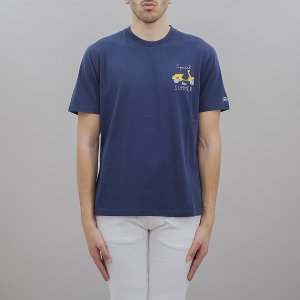 T-shirt man Special Summer 61 EMB MC2 SAINT BARTH Blu