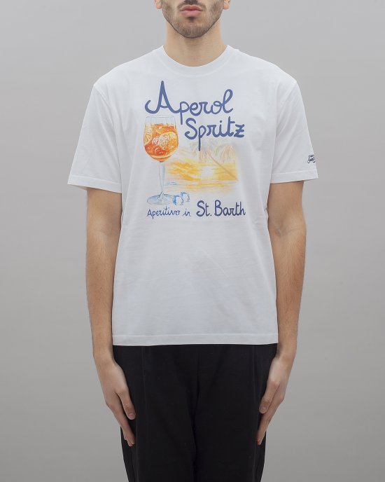 T-shirt man Aperol Spritz Venice 01N MC2 SAINT BARTH Bianco