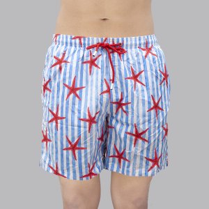 Costume Lighting Red Seastar Stripes S 31 MC2 SAINT BARTH uomo Celeste