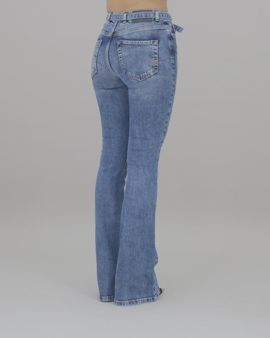 Jeans Flora Flare Denim Comfort 100166 donna PINKO Blu denim