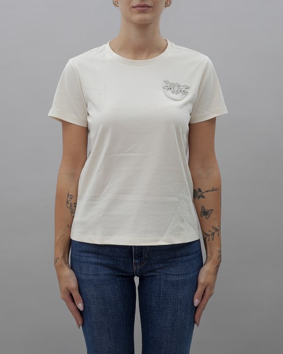 T-shirt Nambrone 103320 PINKO donna Bianco