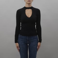 Maglia Rabbocco 104015 donna PINKO Nero