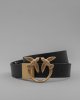 Cintura Love Berry H3 Belt Vitello Seta Monogram Debossed 100125 donna PINKO Nero-Nero