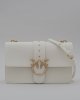 Tracolla Love One Classic Cl Vitello Seta 100053 donna PINKO 25 Bianco-Oro