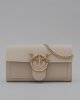 Portafoglio Love One Wallet C Vitello Seta 100062 donna PINKO 25 Beige