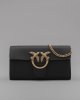 Portafoglio Love One Wallet C Vitello Seta 100062 donna PINKO 25 Nero-Oro