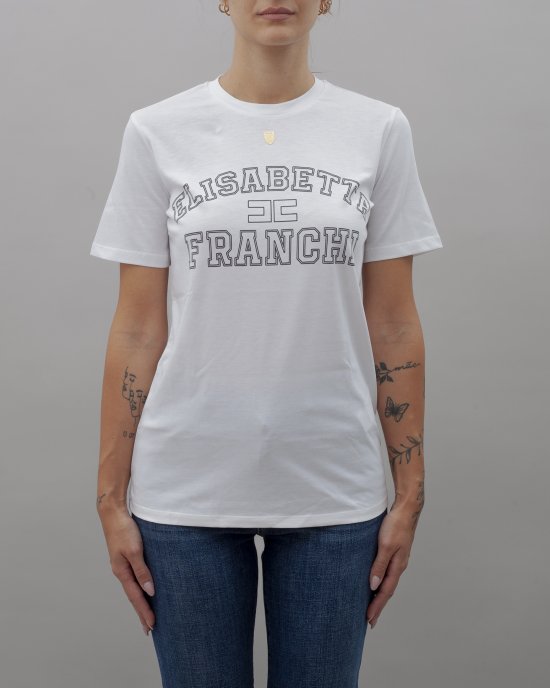 T-shirt MA01546E2 donna ELISABETTA FRANCHI, Bianco