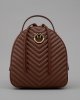 Zaino Love Click Classic Backpack Vitello Nappato Chevron 102530 donna PINKO ai Cuoio