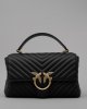 Borsa Love Lady Puff Classic Cl Sheep Nappa Chevron 100043 donna PINKO 2425 Nero-Oro