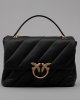 Borsa Love Puff Big Cl Sheep Nappa 100037 donna PINKO ai Nero-Oro