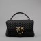 Borsa Love Lady Puff Classic Cl Sheep Nappa Chevron 100043 donna PINKO 2425 Nero-Oro