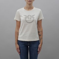 T-shirt Quentin 100535 donna PINKO ai Avorio