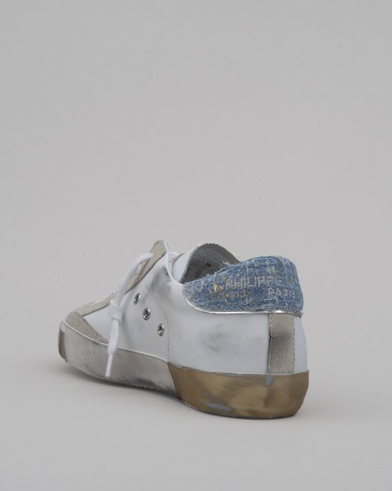 Sneakers Prld Vdm1 Prsx Low Woman donna PHILIPPE MODEL Bianco-Denim