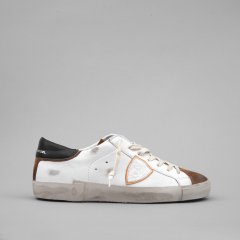 Sneakers PRLU WX38 Prsx Low Man uomo PHILIPPE MODEL Bianco-Marrone