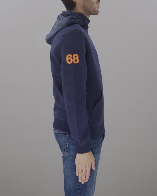 Felpa F44115 uomo SUN68 Navy Blue