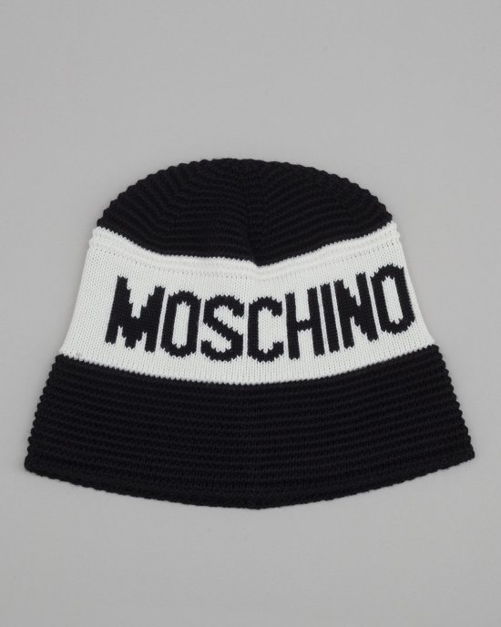 Cappello M3173 uomo MOSCHINO Nero-Bianco