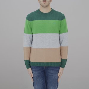 Maglioncino K44183 uomo SUN68 Verde scuro