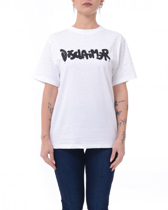 T-shirt 25EDS54927 donna DISCLAIMER Bianco