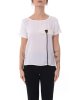 T-shirt ONDA 2511971033200 donna PENNY BLACK Bianco-Nero