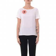 T-shirt ONDA 2511971033200 donna PENNY BLACK Bianco-Rosa