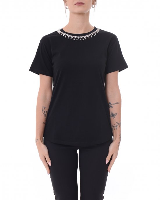 T-shirt SOLE 2511971023200 donna PENNY BLACK Nero