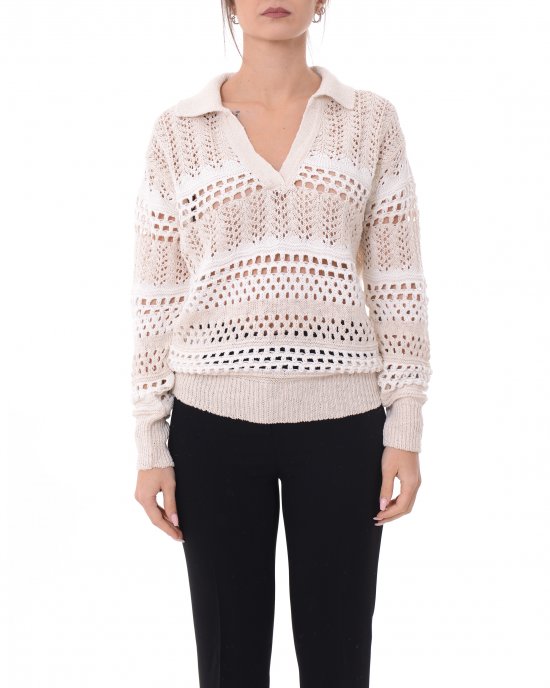 Maglia Gorzano 104946 donna PINKO Avorio